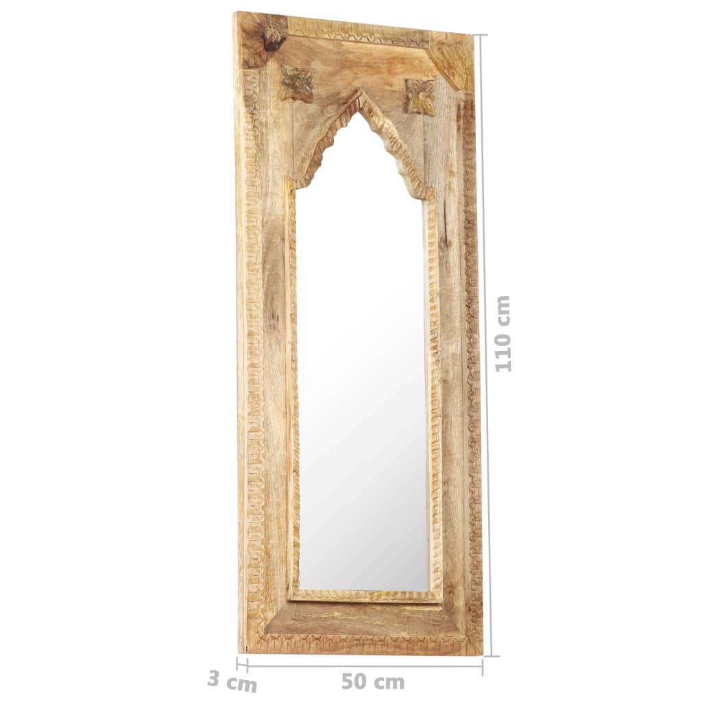 vidaXL Espelho 50x3x110 cm madeira de mangueira maciça