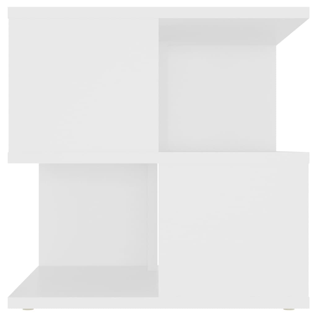 vidaXL Mesa de apoio 40x40x40 cm contraplacado branco