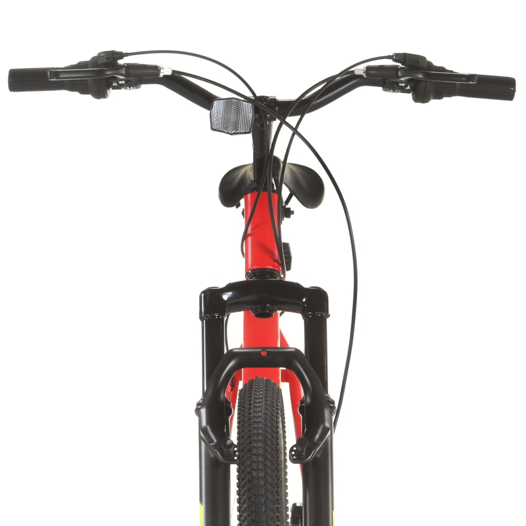 vidaXL Bicicleta de montanha 21 velocidades roda 27,5" 42 cm vermelho