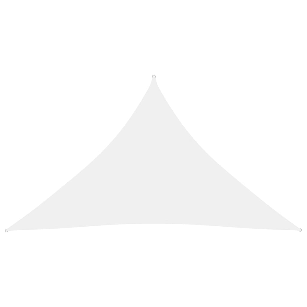 vidaXL Para-sol vela tecido oxford triangular 3,5x3,5x4,9 m branco