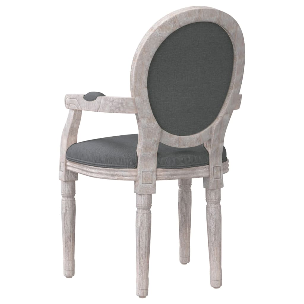 vidaXL Cadeira de jantar 54x56x96,5 cm tecido cinzento-escuro