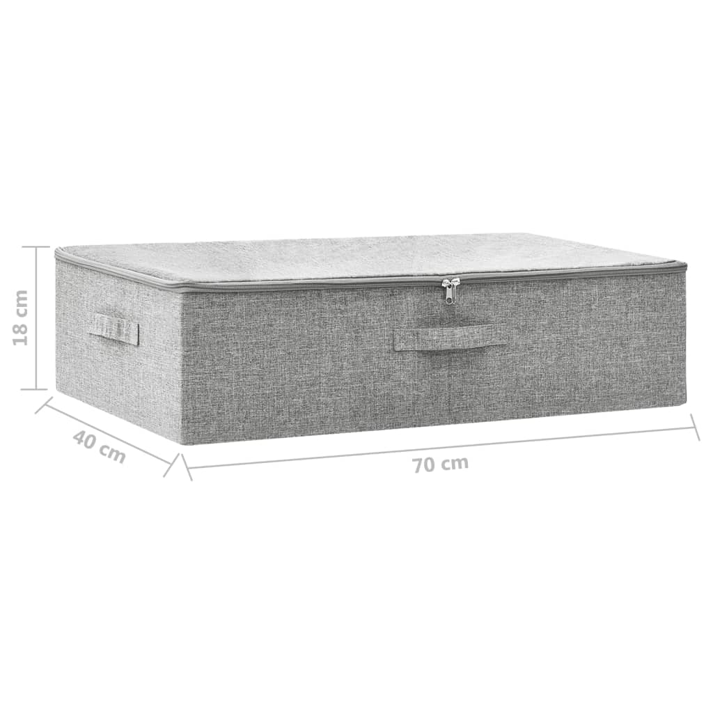 vidaXL Caixa de arrumação tecido 70x40x18 cm cinzento