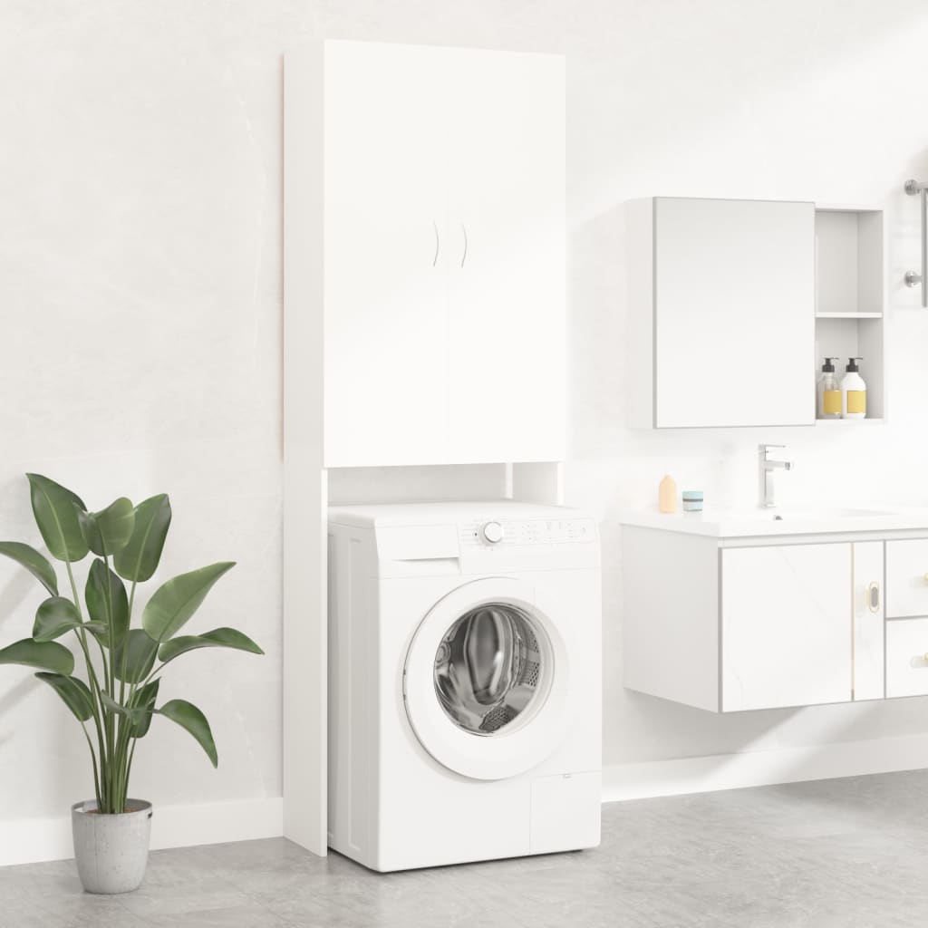 vidaXL Armário máquina de lavar roupa 64x25,5x190 cm branco