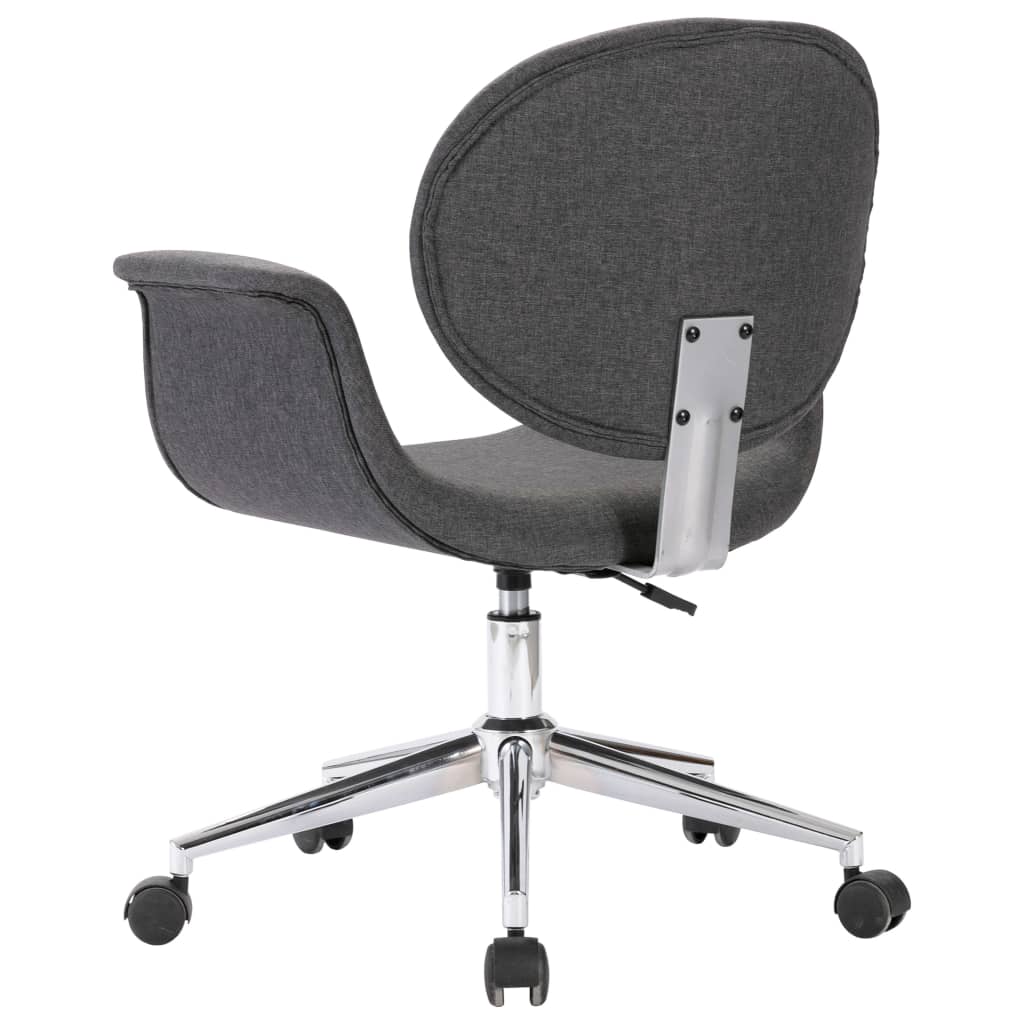 vidaXL Cadeira de escritório giratória tecido cinzento