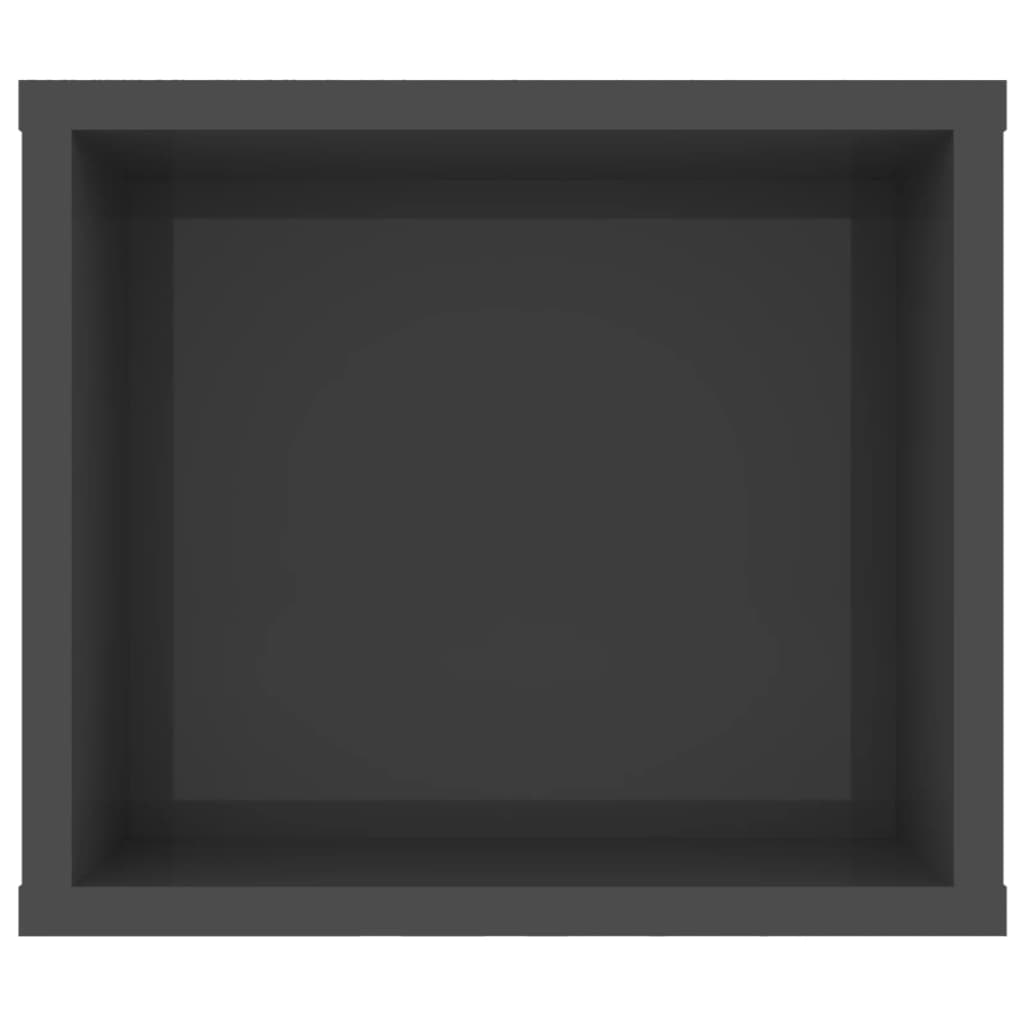 vidaXL Móvel de TV p/ parede 100x30x26,5 cm contrap. cinza brilhante