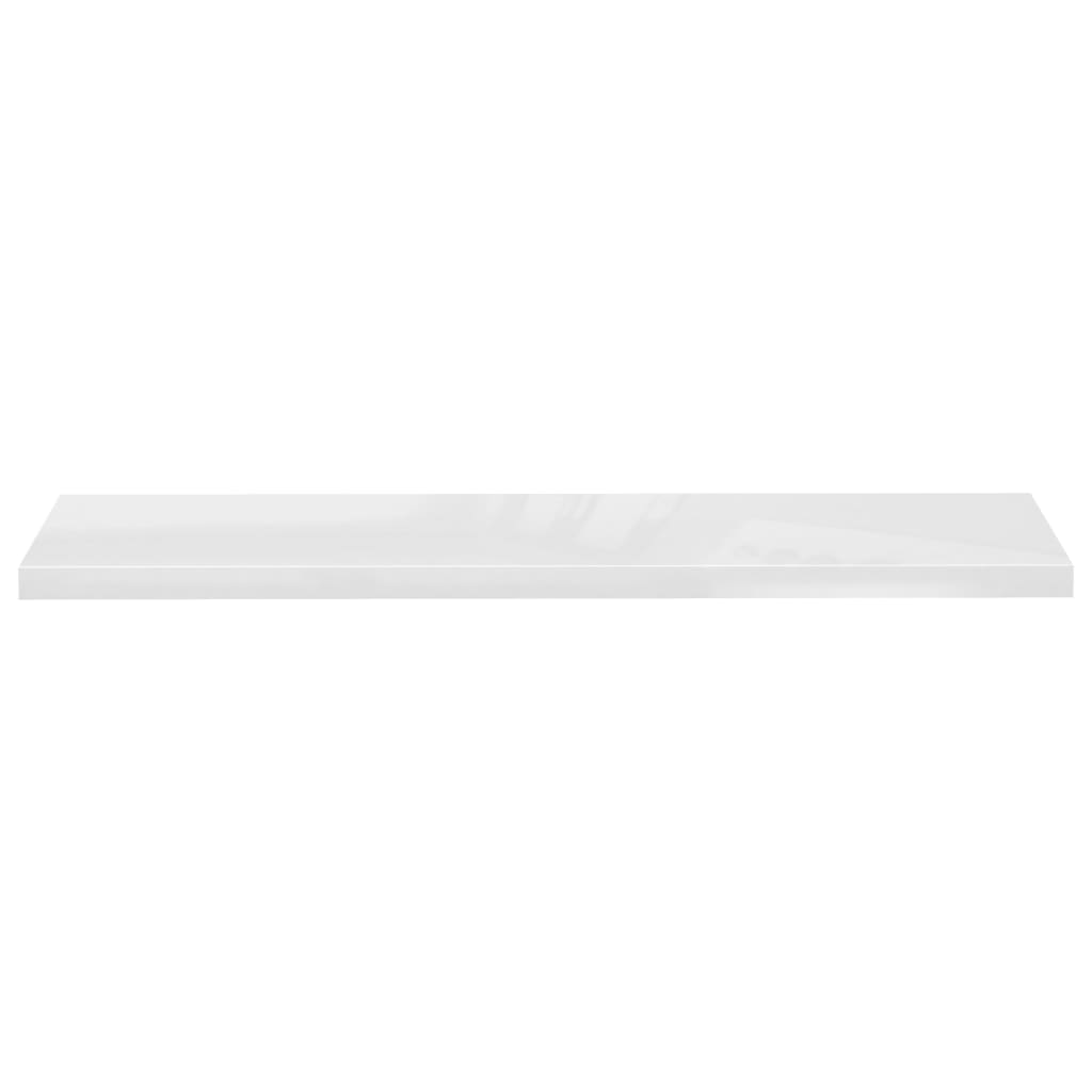 vidaXL Prateleira de parede suspensa 120x23,5x3,8 cm MDF branco
