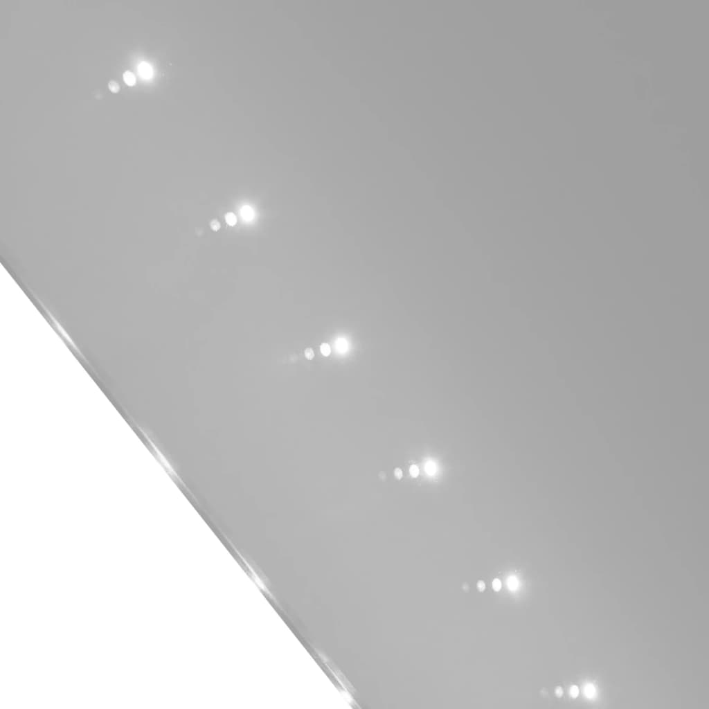 Espelho de casa de banho com luzes LED, instalação parede, 100 x 60 cm