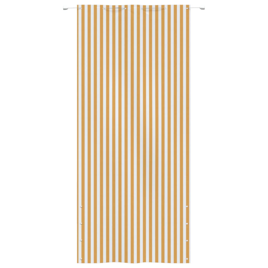 vidaXL Tela de varanda 120x240 cm tecido oxford amarelo e branco