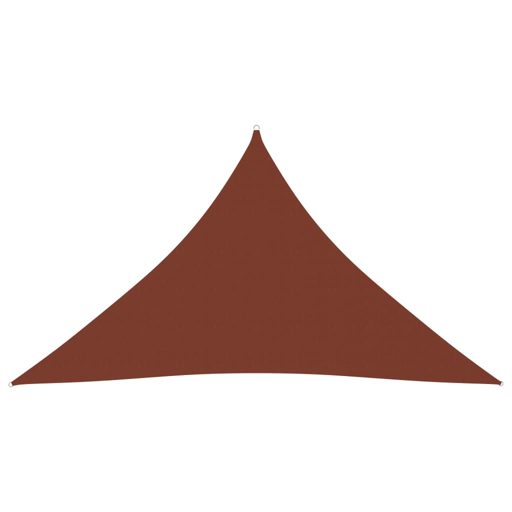 vidaXL Para-sol vela tecido oxford triangular 2,5x2,5x3,5 m terracota