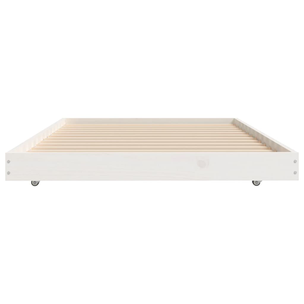 vidaXL Estrutura de cama 90x190 cm madeira de pinho maciça branco