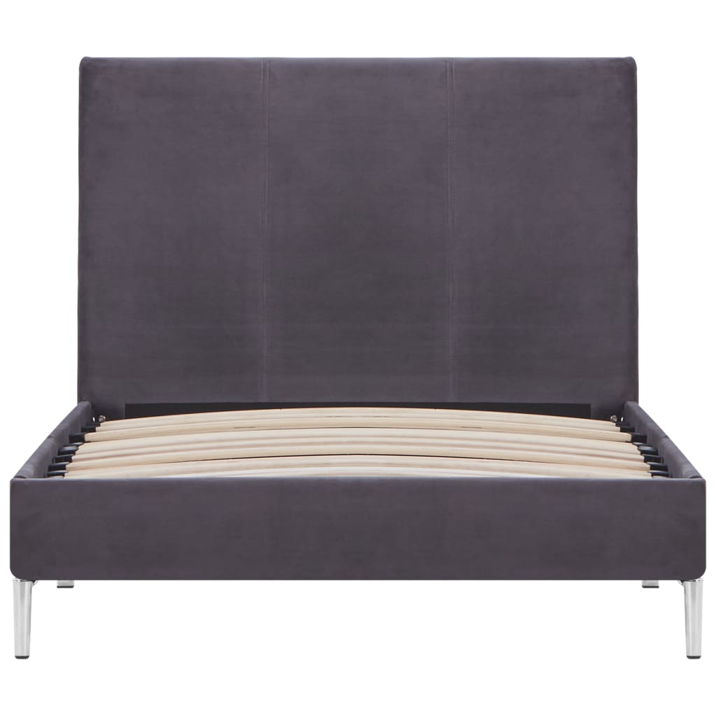 vidaXL Estrutura de cama 90x200 cm tecido cinzento