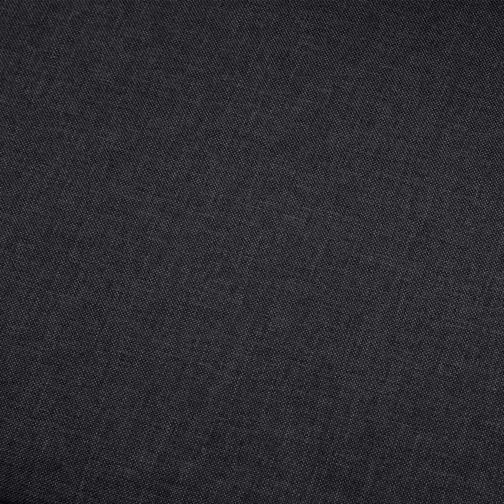 vidaXL Sofá de 2 lugares em tecido cinzento-escuro