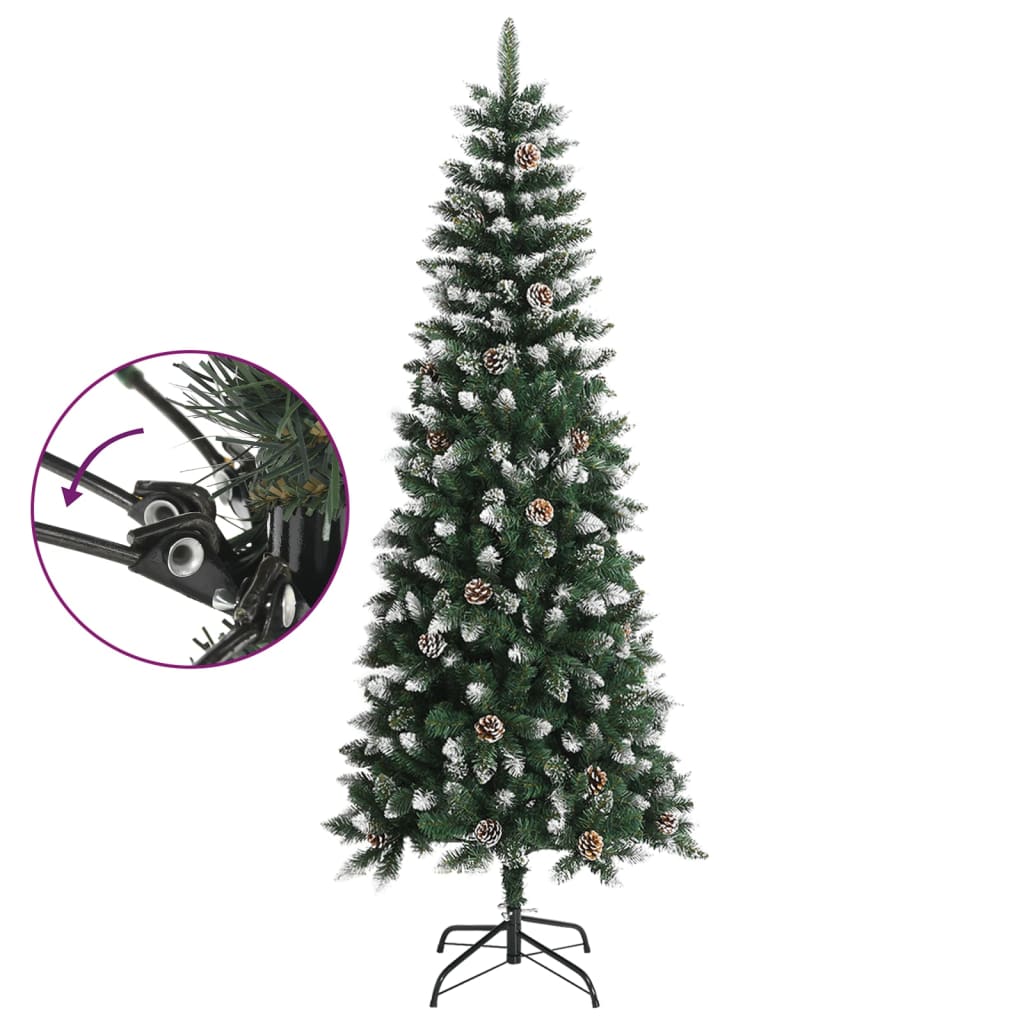 vidaXL Árvore de Natal artificial com suporte 210 cm PVC verde