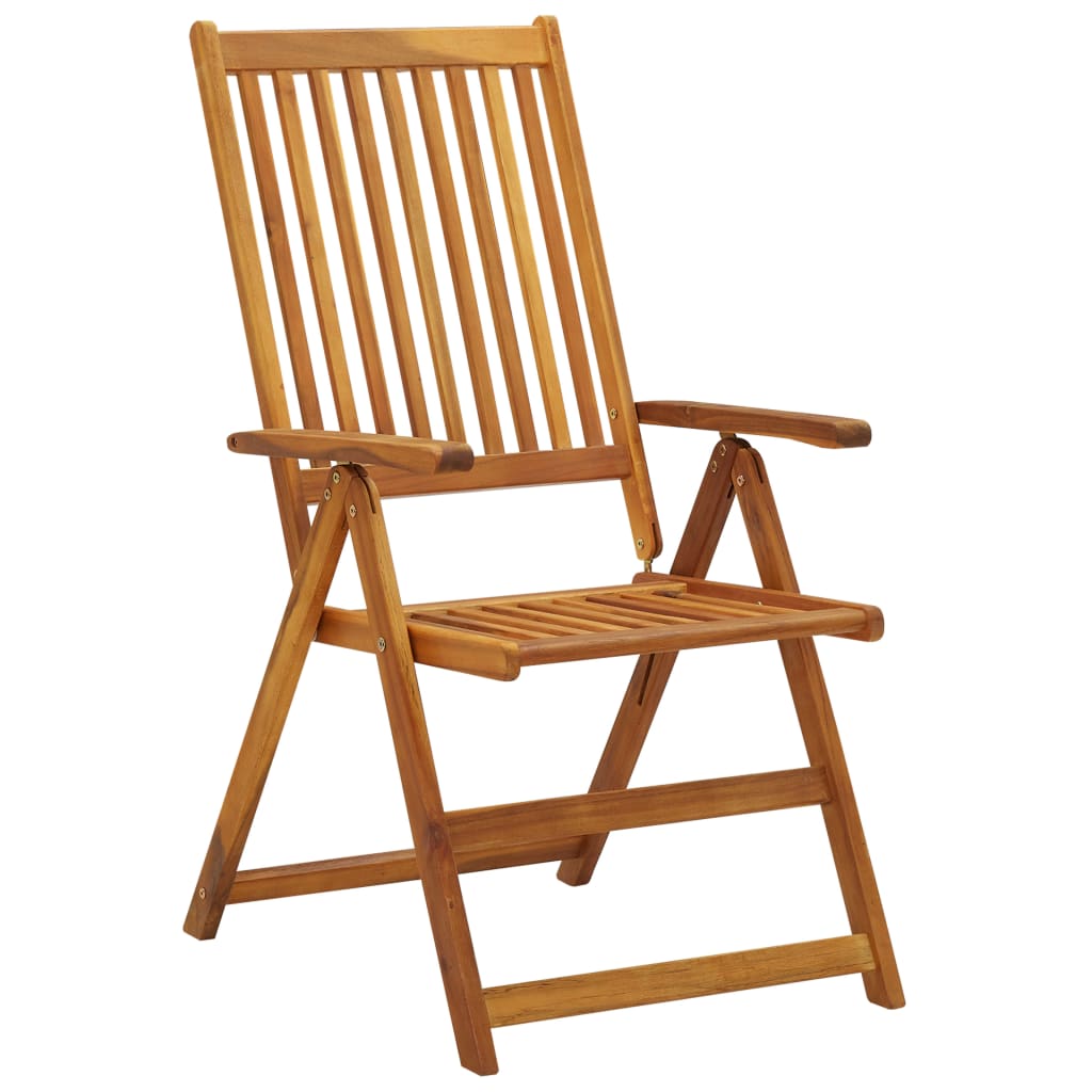 vidaXL Cadeiras de jardim dobráveis 8 pcs madeira de acácia maciça