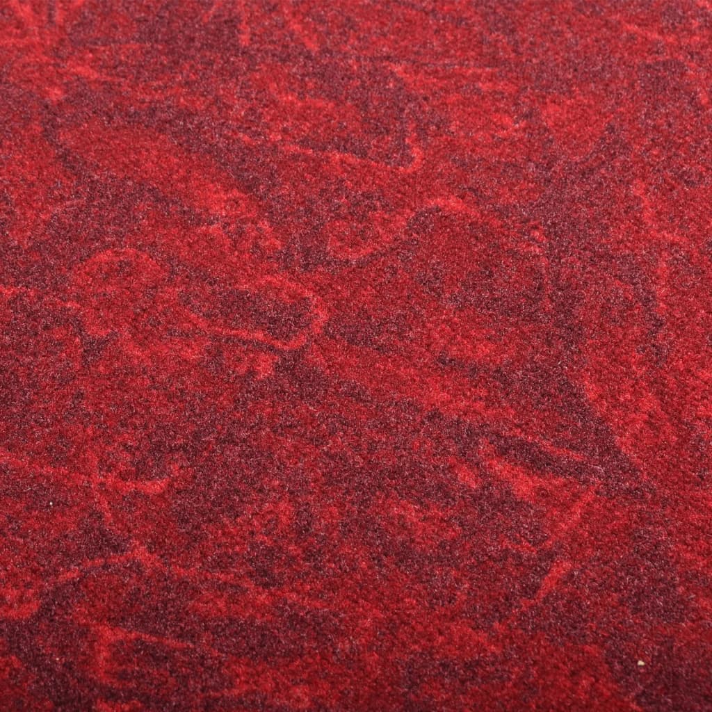 vidaXL Tapete/passadeira antiderrapante 100x450 cm vermelho