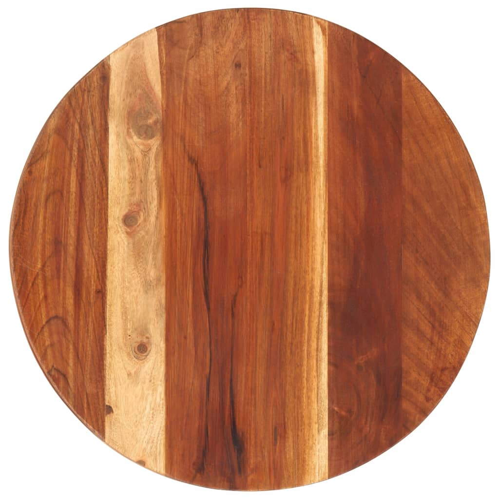 vidaXL Tampo de mesa redondo madeira de acácia maciça 25-27 mm 40 cm