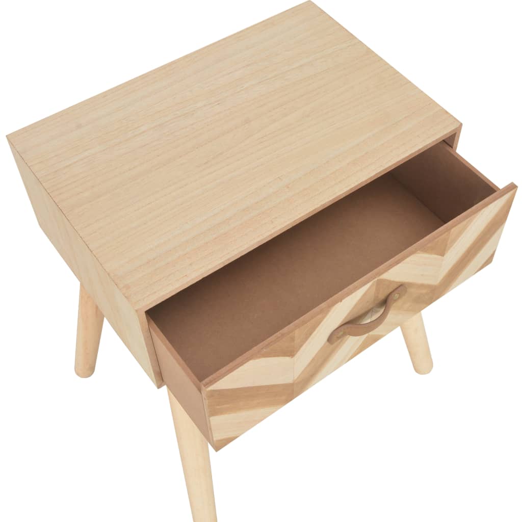 vidaXL Mesa de cabeceira com gaveta 44x30x58 cm madeira maciça