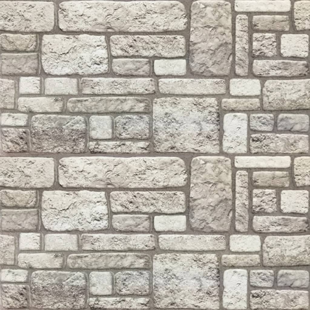 vidaXL Painéis de parede 3D c/ design tijolos cinzentos 11 pcs EPS