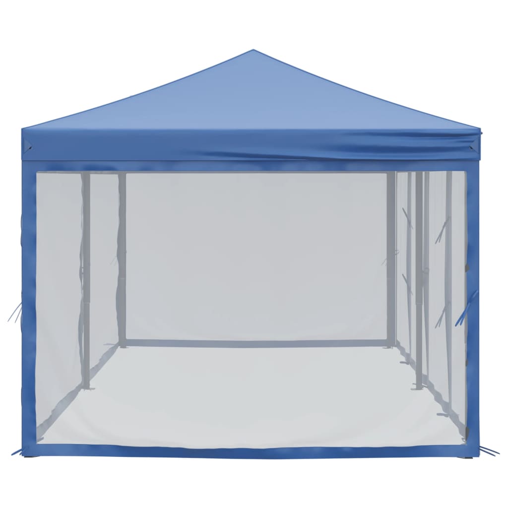 vidaXL Tenda para festas dobrável com paredes laterais 3x6 m azul