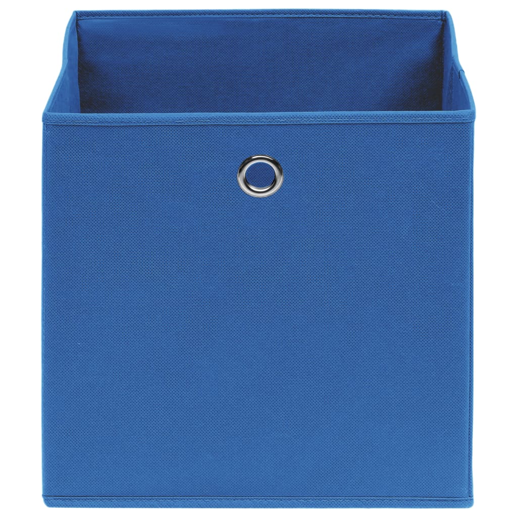 vidaXL Caixas de arrumação 10 pcs 32x32x32 cm tecido azul