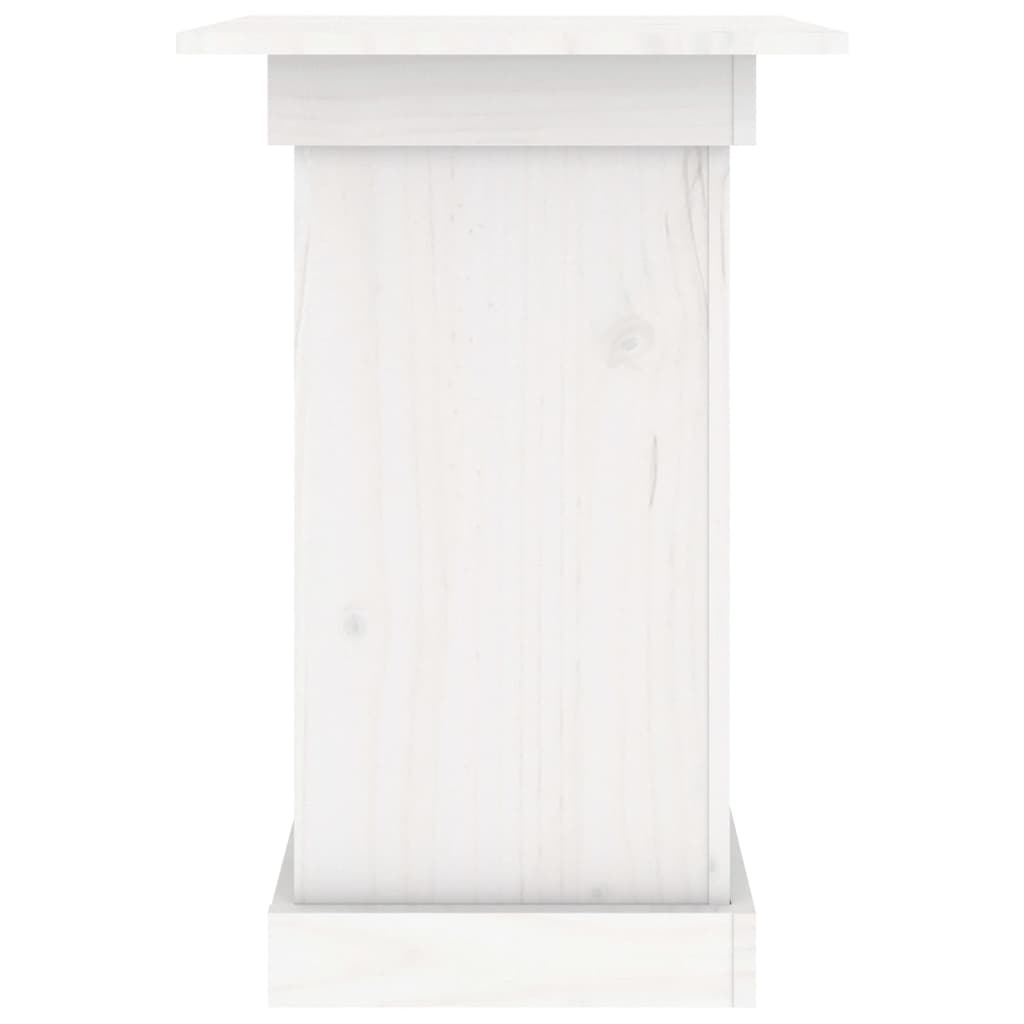 vidaXL Suporte de vasos 40x40x60 cm madeira de pinho maciça branco