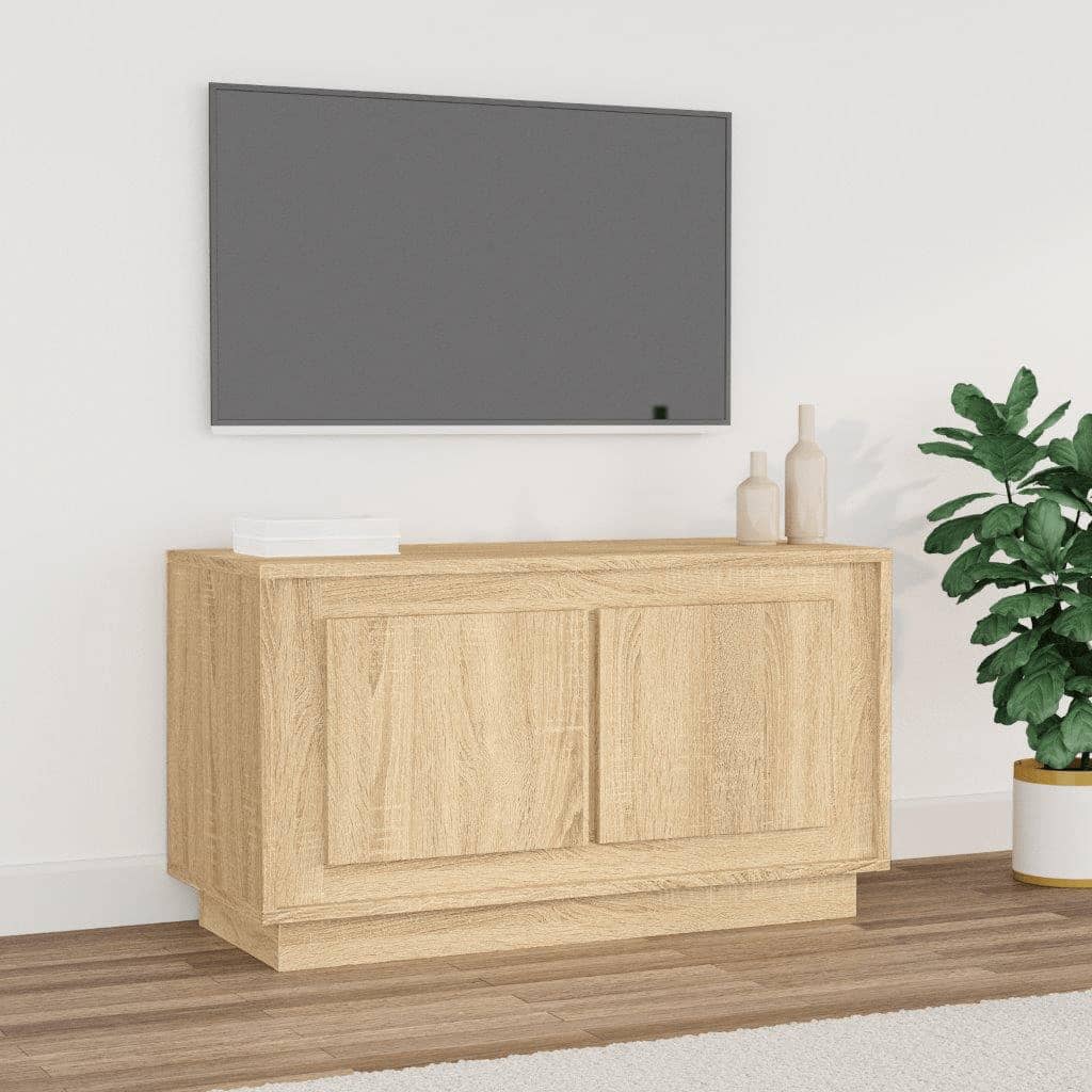 vidaXL Móvel de TV 80x35x45 cm derivados de madeira carvalho sonoma