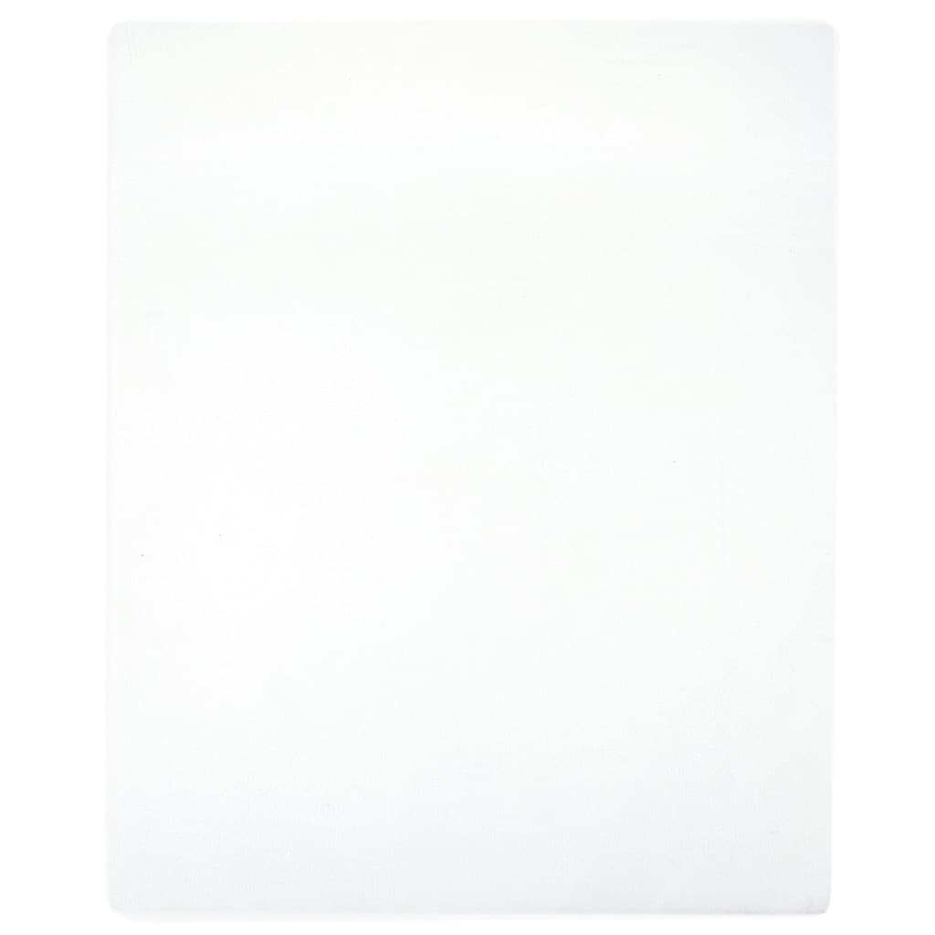 vidaXL Lençol ajustável 140x200 cm algodão jersey branco