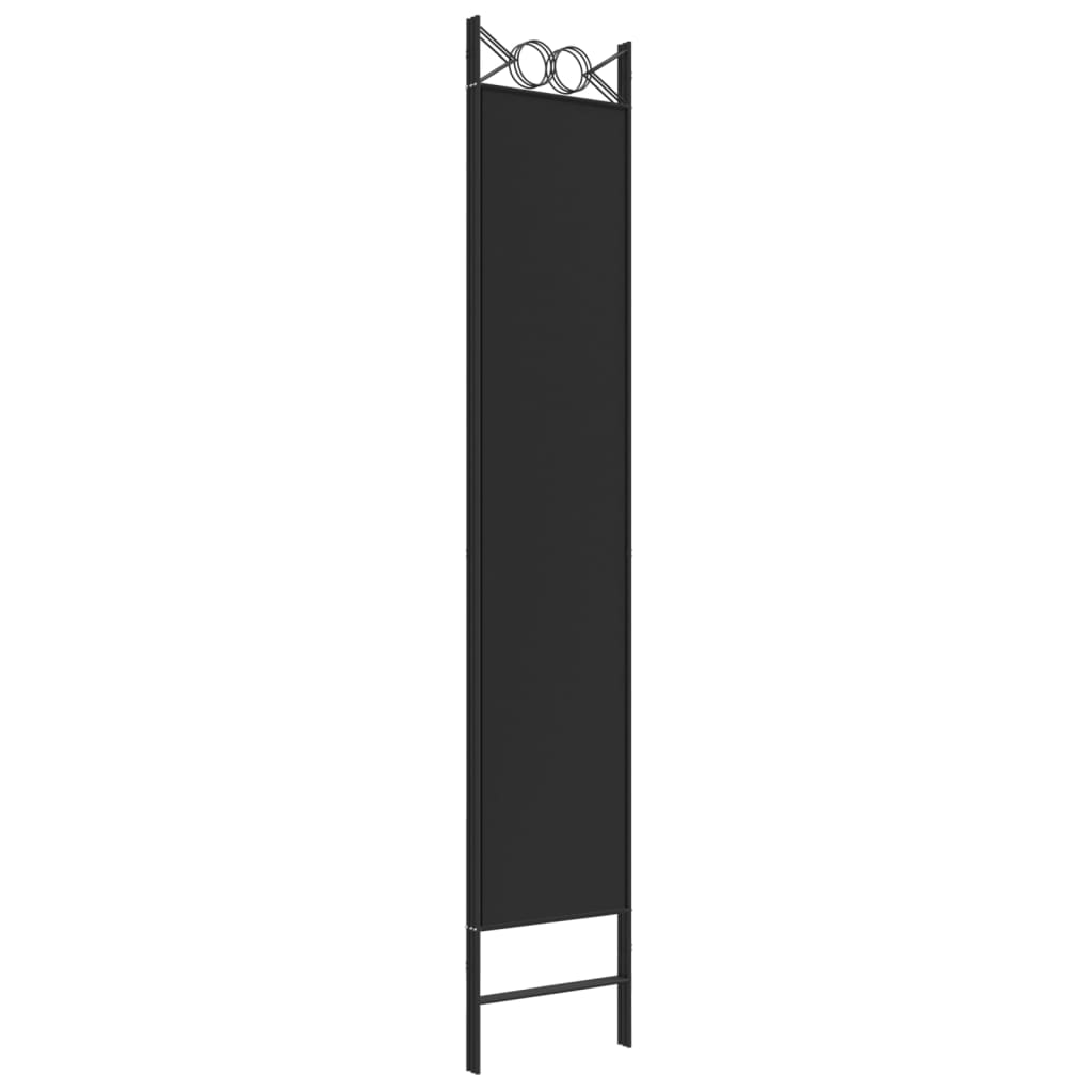 vidaXL Divisória de quarto com 3 painéis 120x220 cm tecido preto