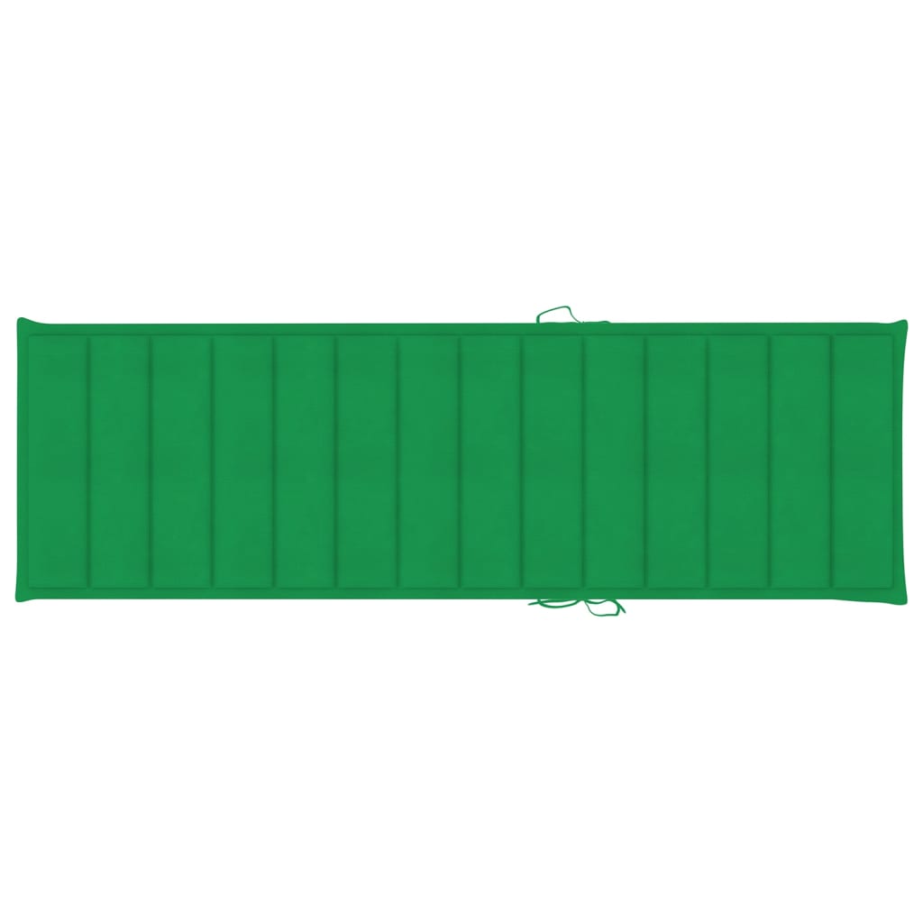 vidaXL Espreguiçadeira com almofadão verde pinho impregnado