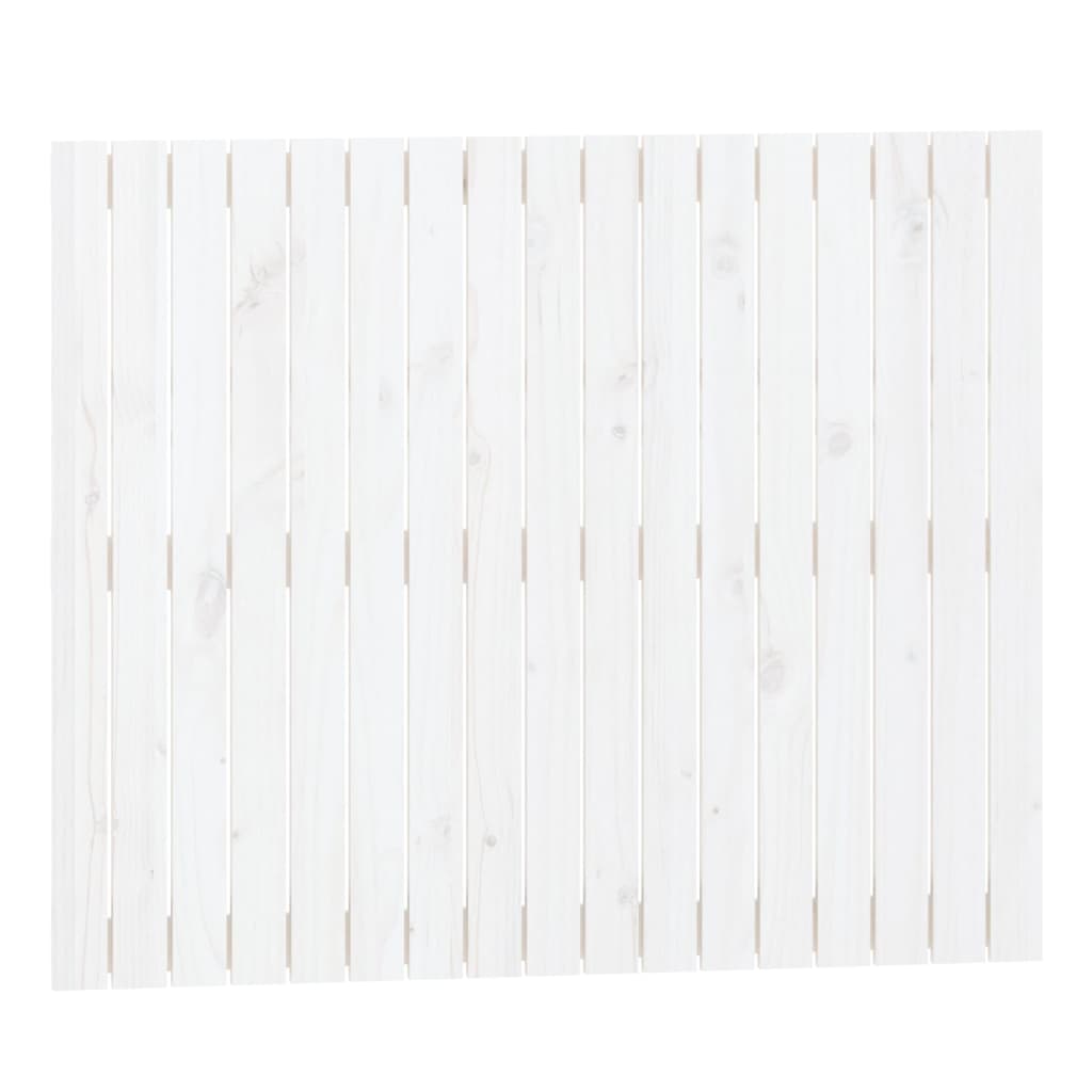 vidaXL Cabeceira de parede 108x3x90 cm madeira de pinho maciça branco
