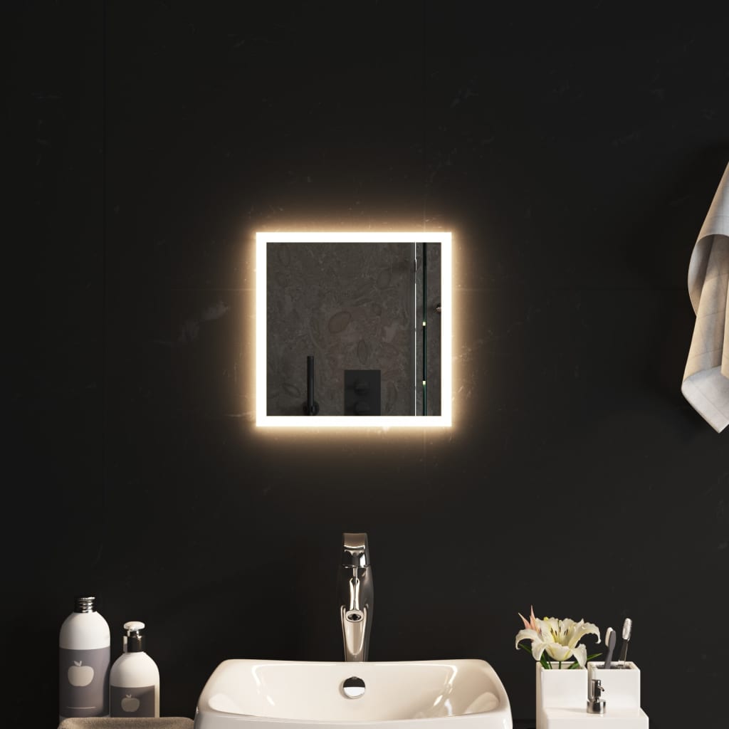 vidaXL Espelho de casa de banho com luzes LED 30x30 cm