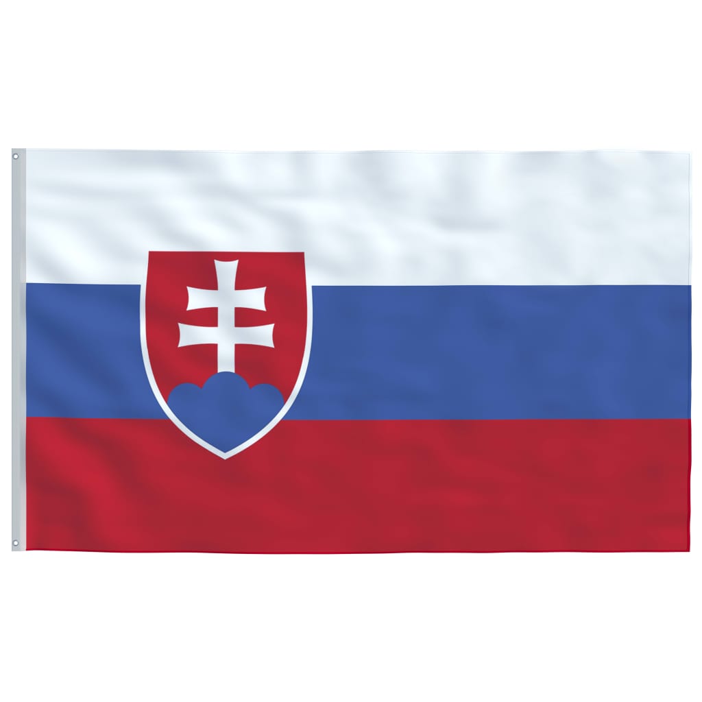 vidaXL Bandeira da Eslováquia com mastro de alumínio 6 m
