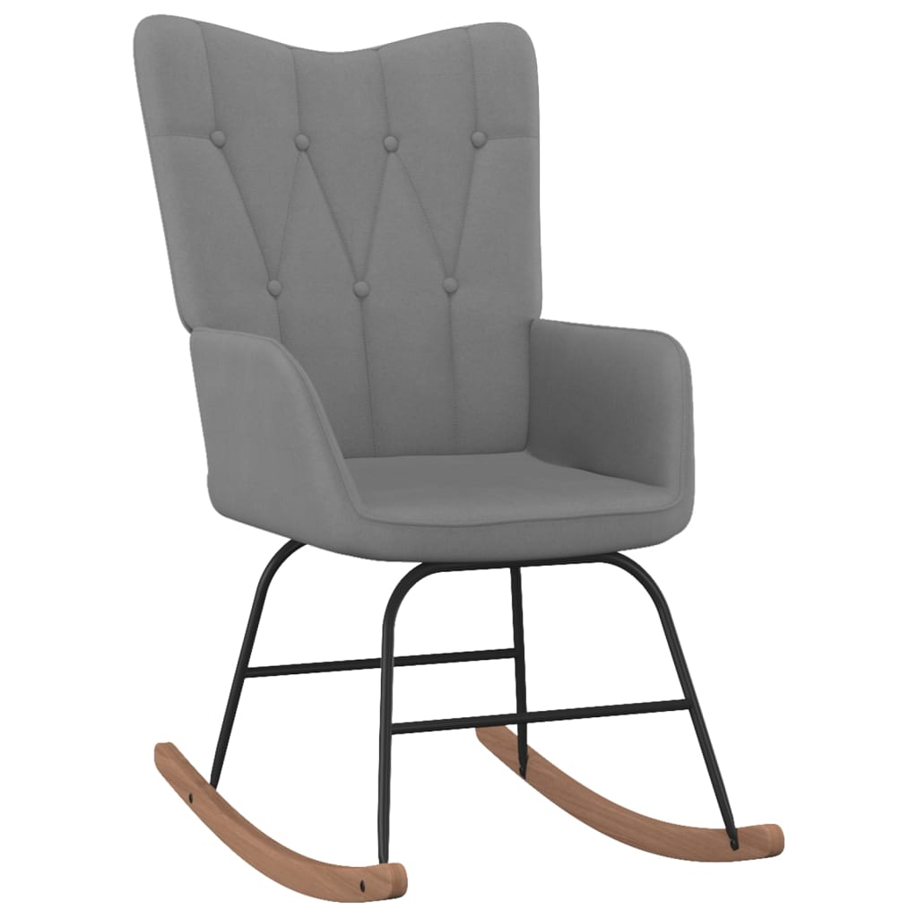 vidaXL Cadeira de baloiço com banco tecido cinzento-escuro
