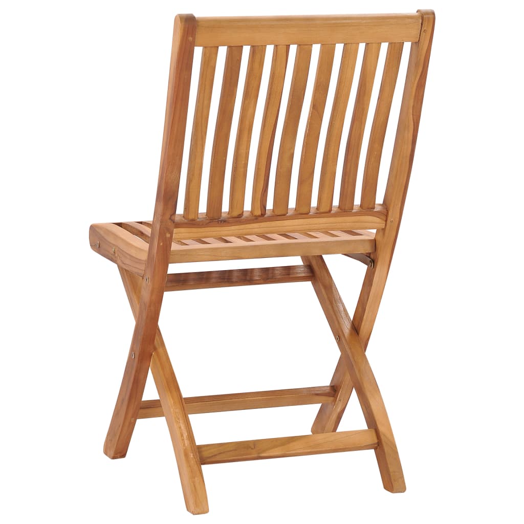 vidaXL Cadeiras de jardim dobráveis 8 pcs madeira de teca maciça