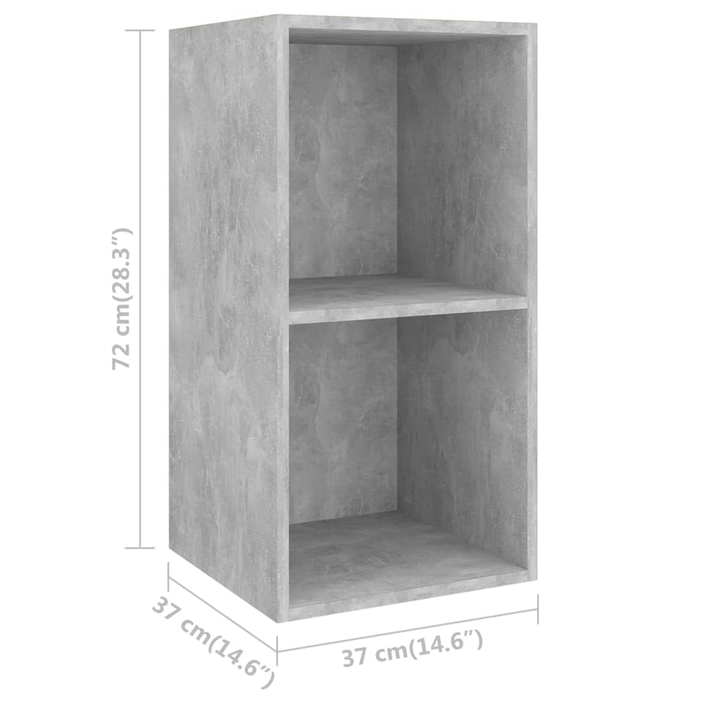 vidaXL Conjunto móveis de TV 4 pcs madeira processada cinzento cimento