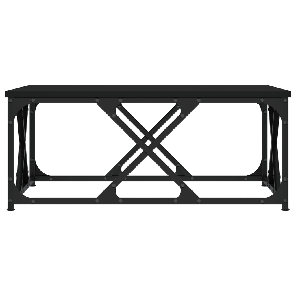vidaXL Mesa de centro 70x70x30 cm derivados de madeira preto