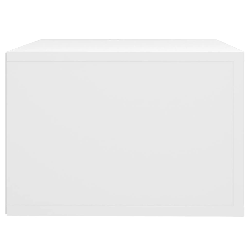 vidaXL Mesa de cabeceira de parede 50x36x25 cm branco