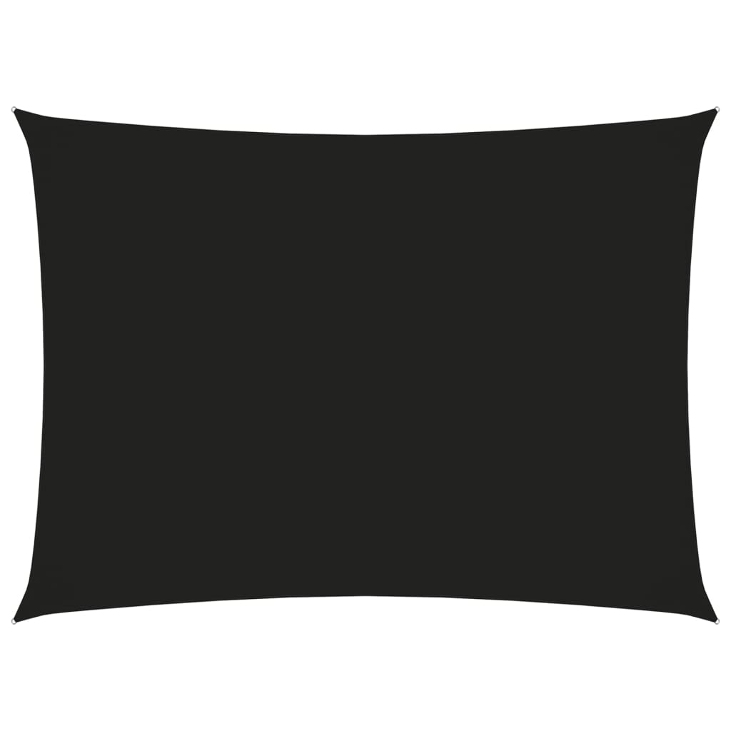 vidaXL Para-sol estilo vela tecido oxford retangular 3,5x5 m preto