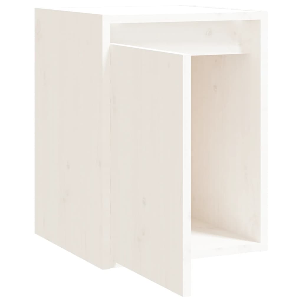 vidaXL Armário de parede 30x30x40 cm madeira de pinho maciça branco