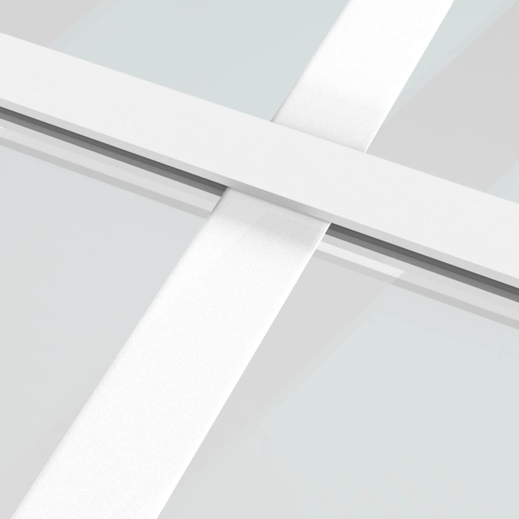 vidaXL Porta deslizante em vidro ESG e alumínio 102,5x205 cm branco