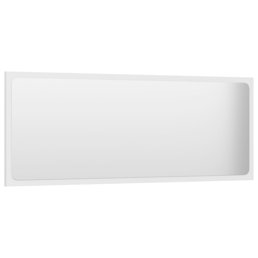 vidaXL Espelho de casa de banho 100x1,5x37 cm contraplacado branco