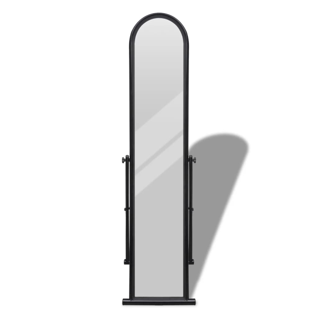 240579 Free Standing Floor Mirror Full Length Rectangular Black