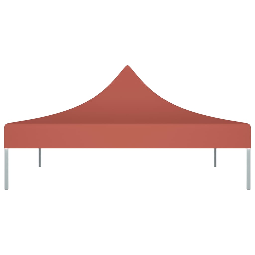 vidaXL Teto para tenda de festas 2x2 m 270 g/m² terracota