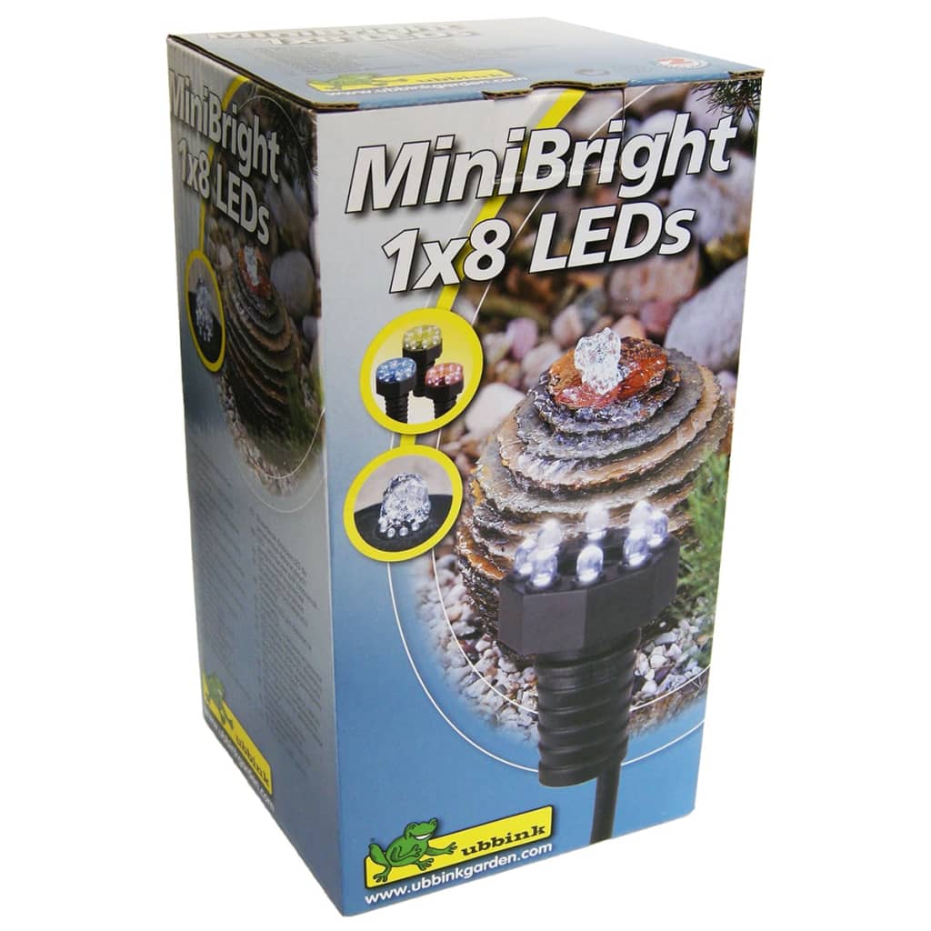Ubbink Iluminação de lagoa subaquática MiniBright 1x8 LED 1354018