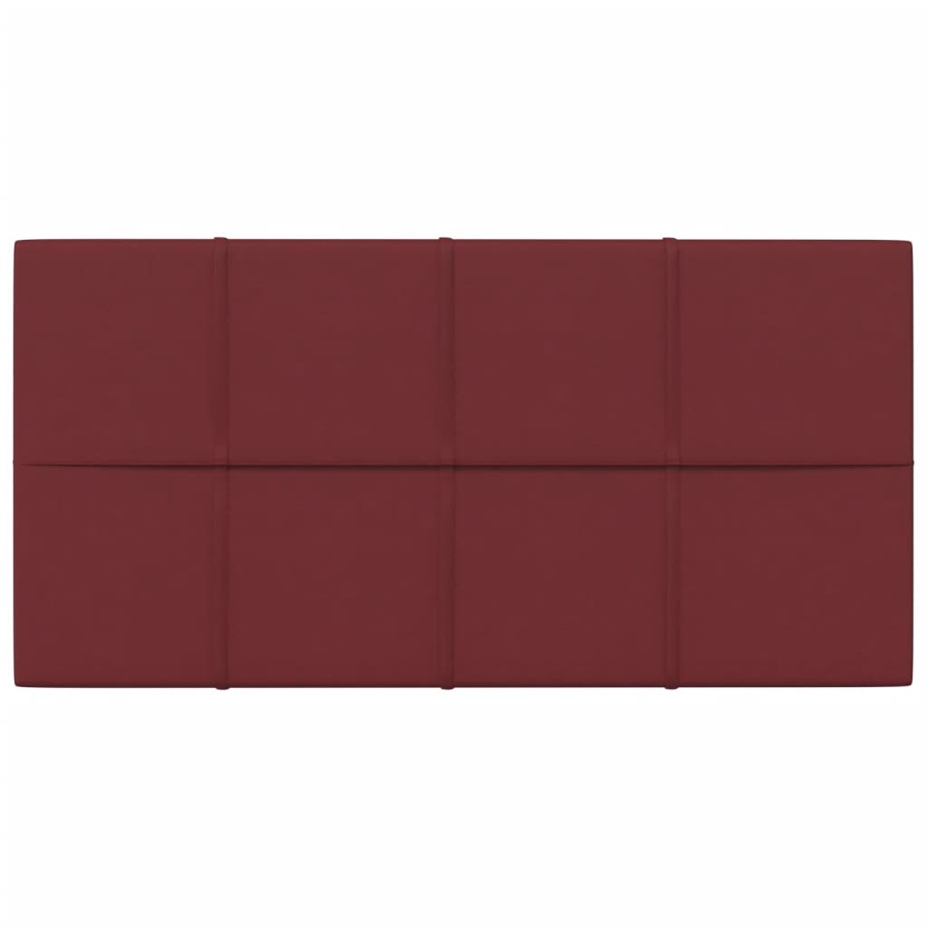 vidaXL Painel parede 12 pcs 60x30 cm tecido 2,16 m² cor vermelho tinto