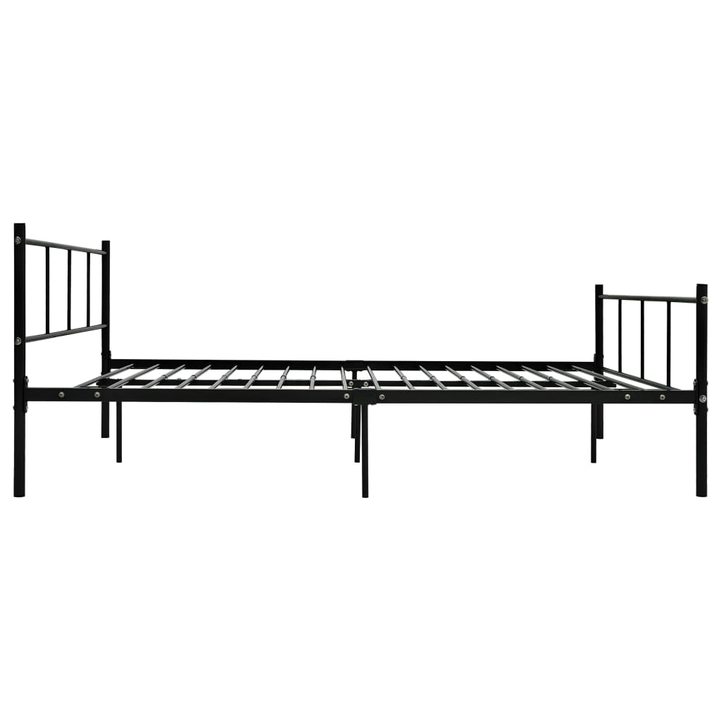 vidaXL Estrutura de cama 140x200 cm metal preto