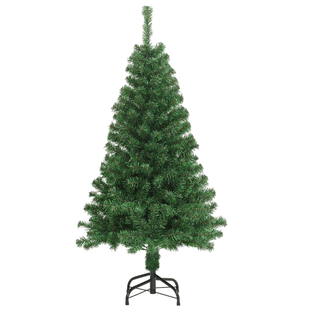 vidaXL Árvore de Natal artificial com ramos grossos 120 cm PVC verde