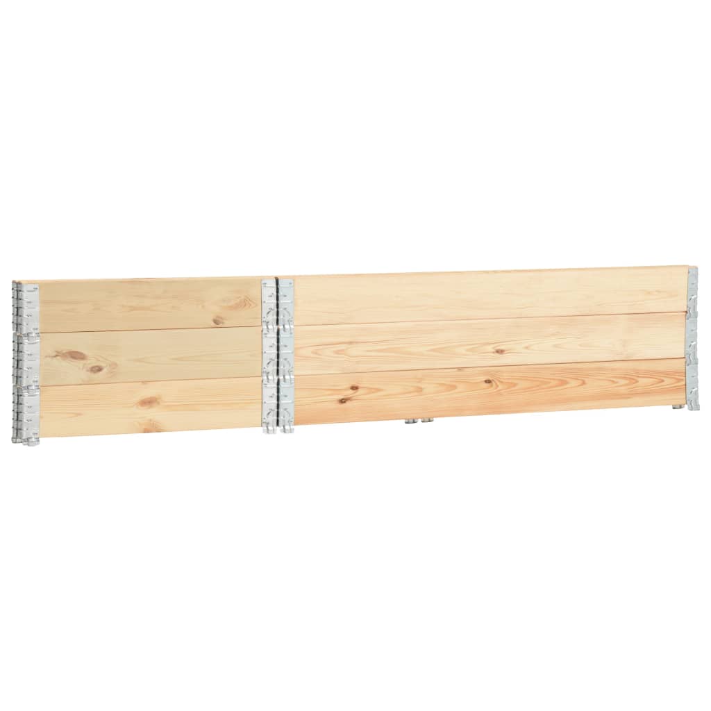 vidaXL Colares para paletes 3 pcs 50x150 cm madeira de pinho maciça
