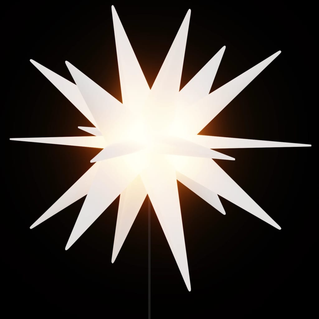 vidaXL Luz de Natal com estaca LED dobrável 57 cm branco