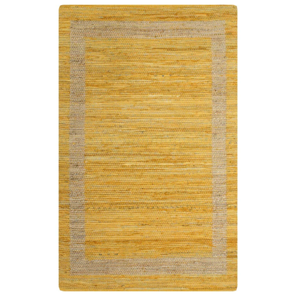 vidaXL Tapete artesanal em juta amarelo 160x230 cm